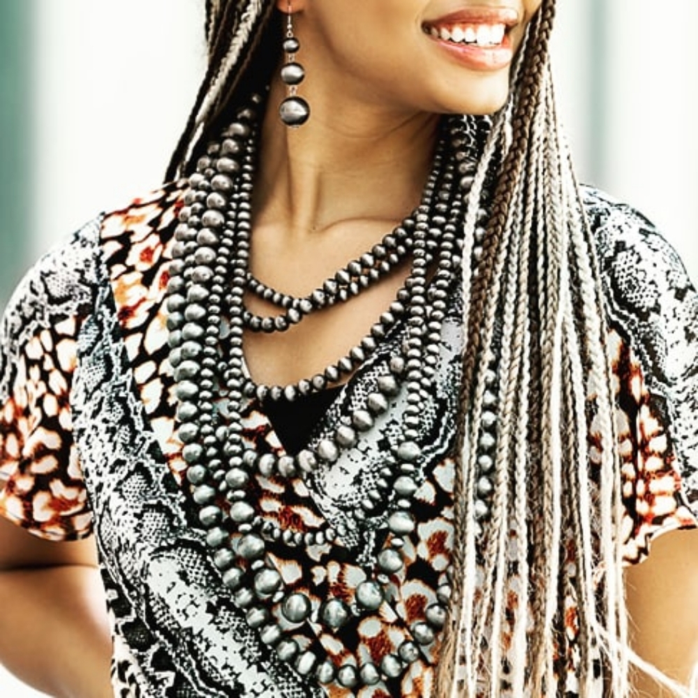 Paparazzi 7 Strand Necklace with Earrings